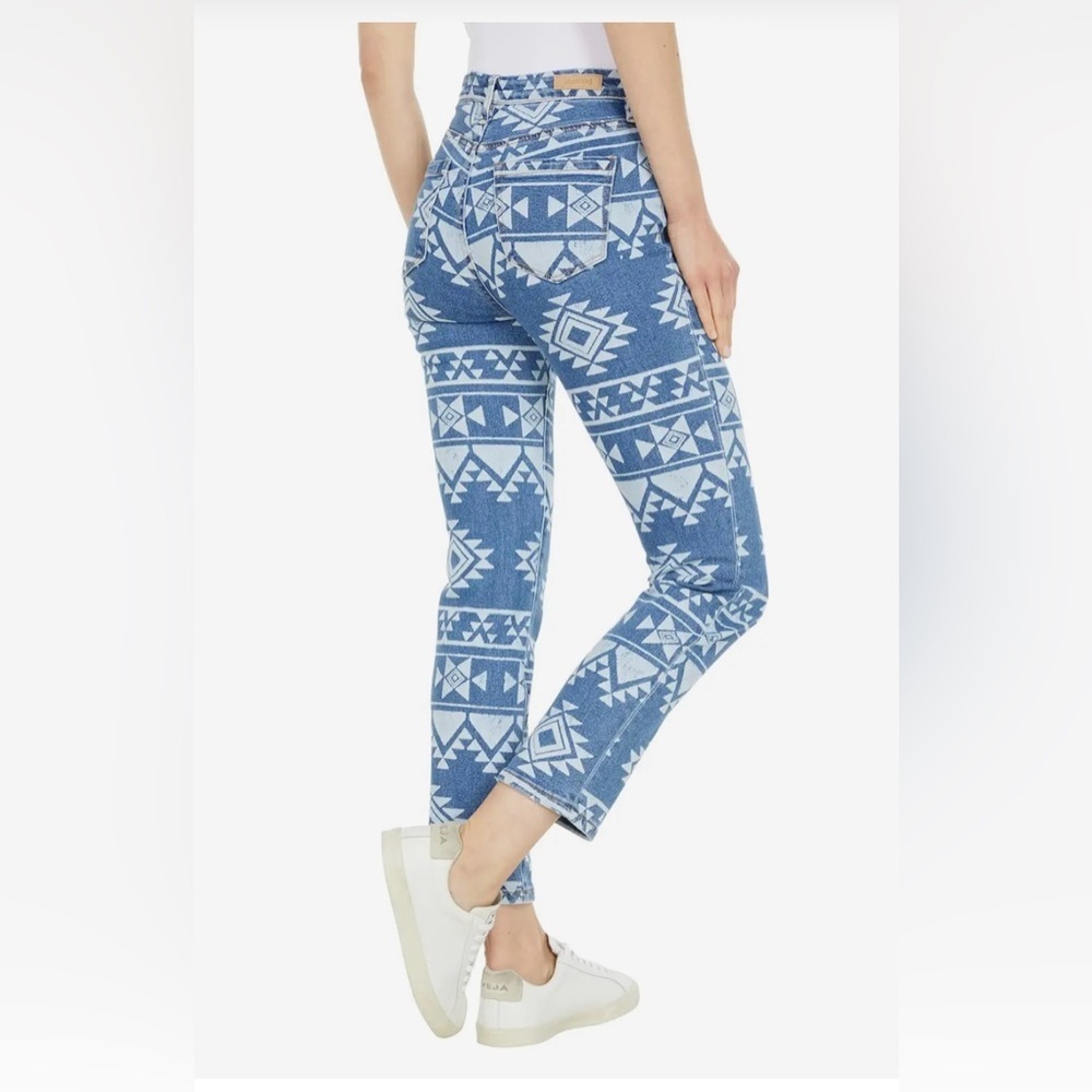 Blank NYC Geometric Aztec Madison Crop Jeans